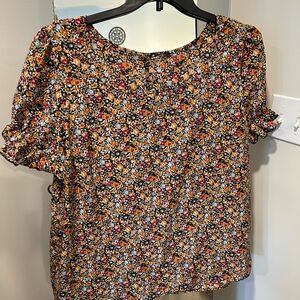 SHEIN Colorful Floral Print Blouse